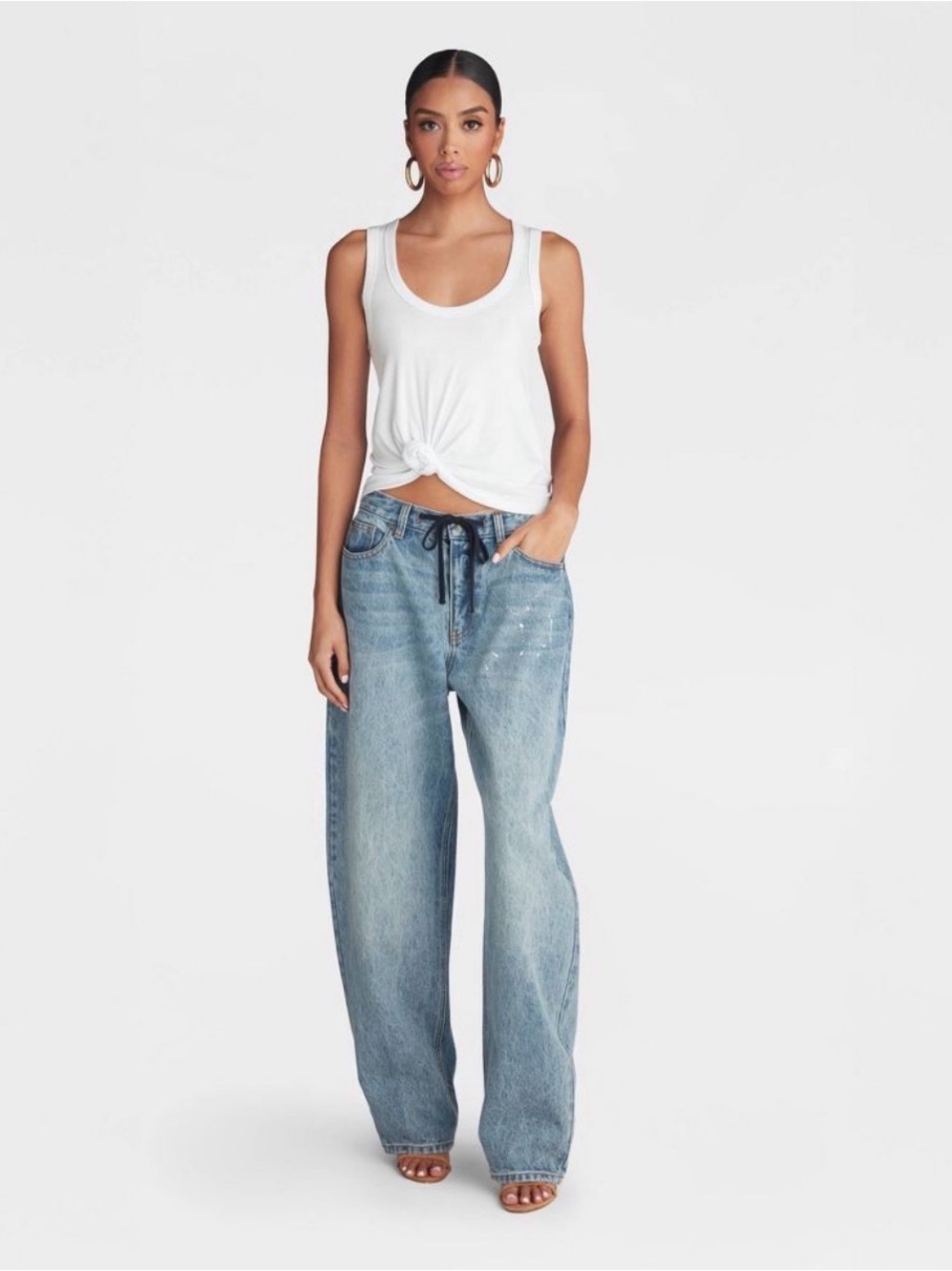 KBB by KAHLANA Women Mid-Rise Barrel Leg 'The Lynnox Jean'